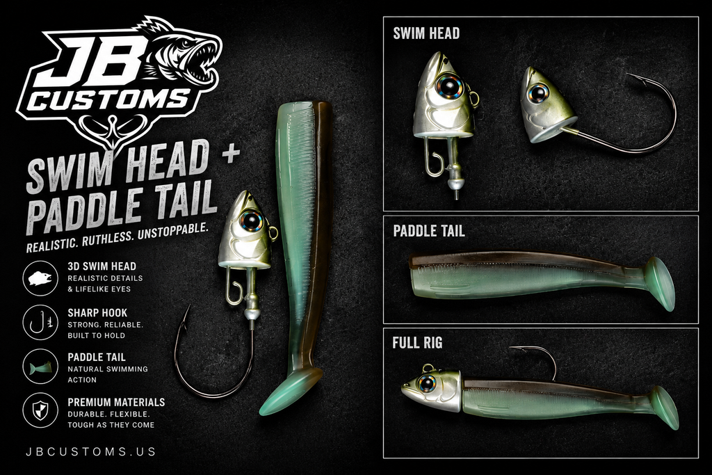 JB Customs Paddle Tail + Jig Head